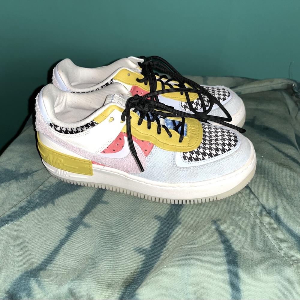 Nike Air Force 1 Shadow Patchwork Sail Multicolor Women’s Sz 8.5 DM8076-100